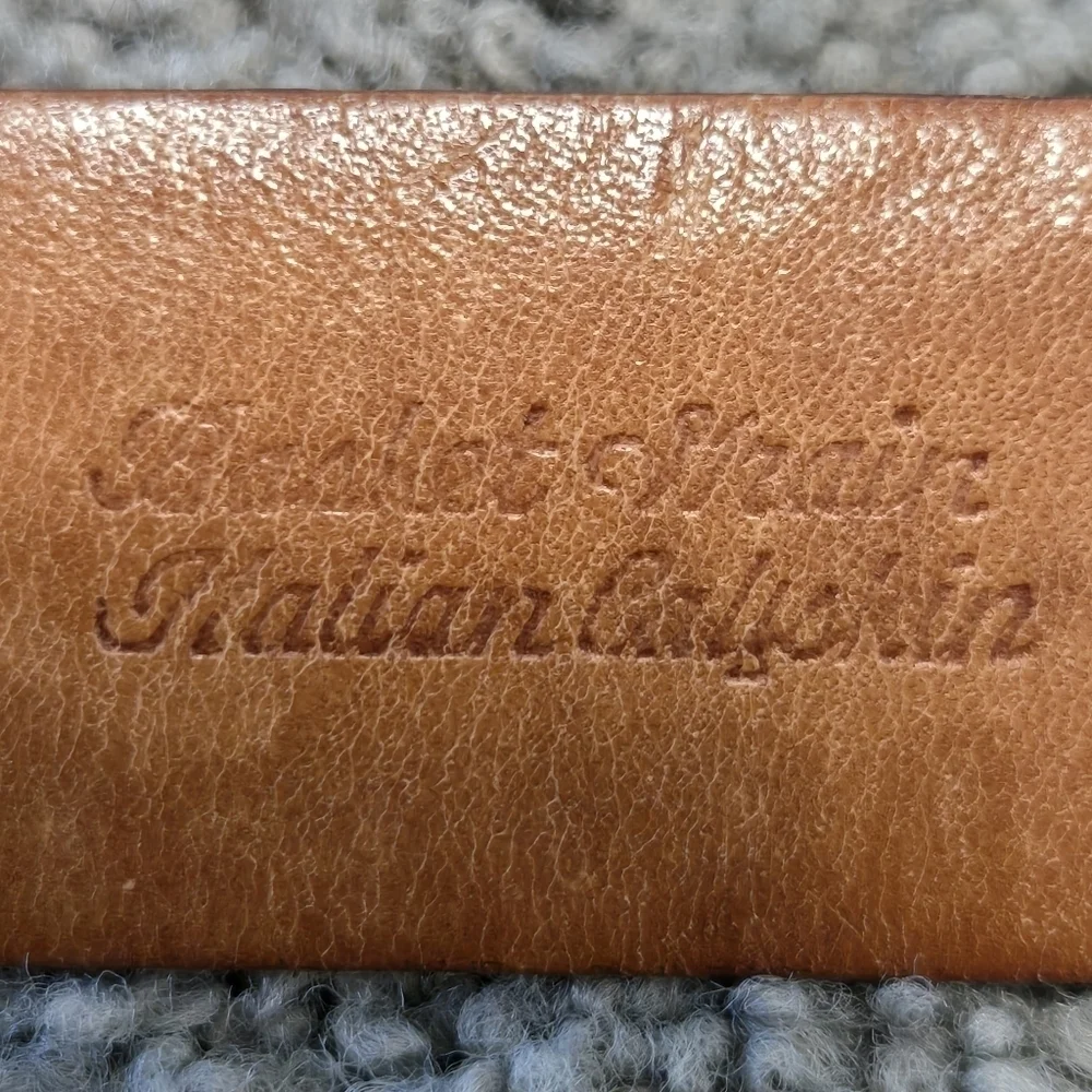 MARTIN DINGMAN BASKET GRAIN ITALIAN LEATHER BROWN BELT MENSWEAR MEN SIZE 42